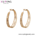 94885 xuping einkaufen online einfachen stile elegant multiplizieren hoop ohrringdraht mit 18k vergoldet